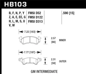 Hawk Performance Brake Pad Set - Fits Full Size GM Calipers - DTC-30 Compound