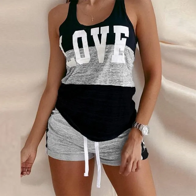 Heart of Gold Casual Women's Short Pajama Set