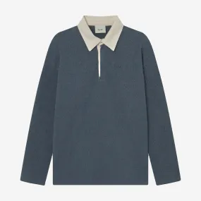 Herb Brushed Polo Sweatshirt - Navy