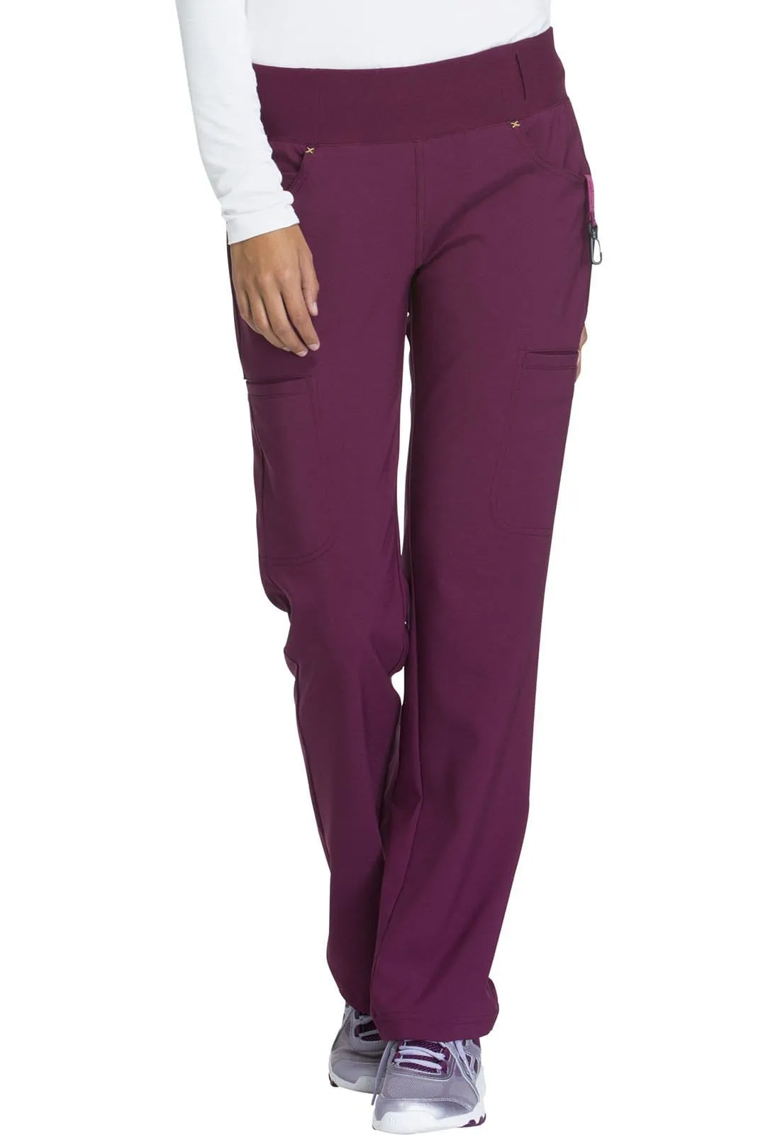 iFlex Cherokee Petite Mid Rise Straight Leg Pull-on Pant CK002P