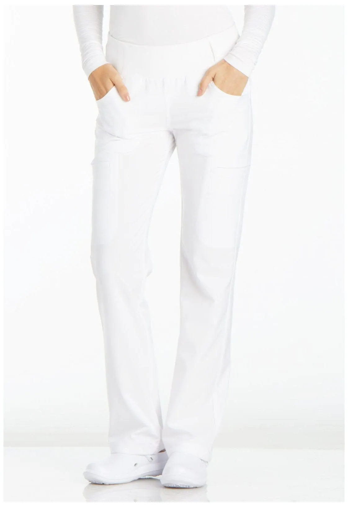 iFlex Cherokee Petite Mid Rise Straight Leg Pull-on Pant CK002P