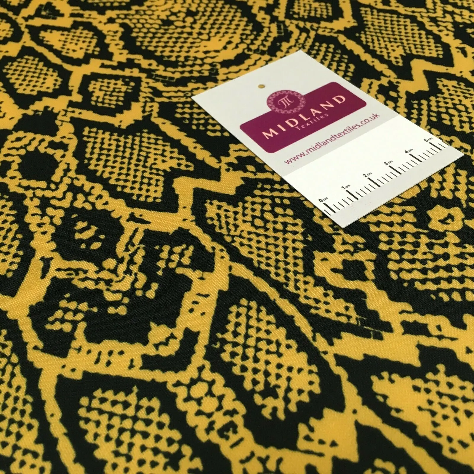 Indian Yellow Animal Print Scuba Dress Fabric M1526