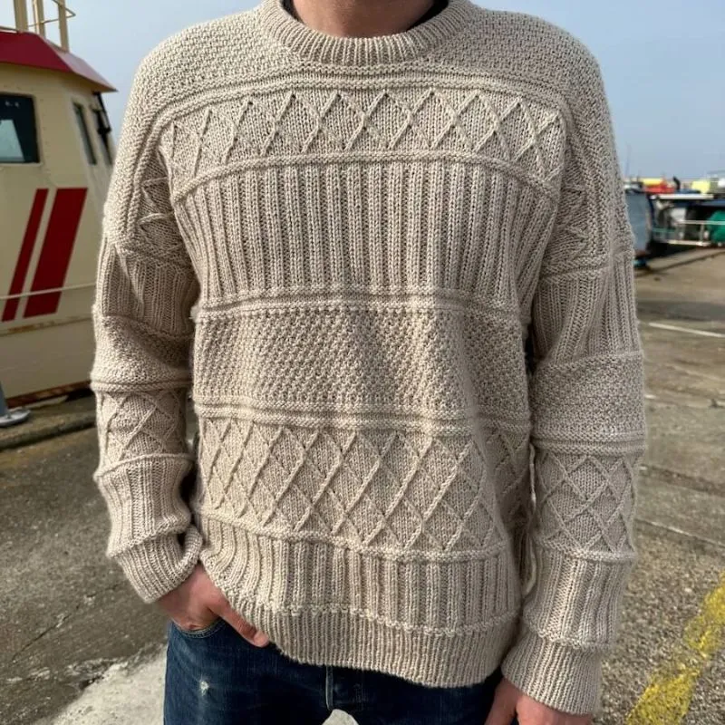 Ingrid Sweater Man by PetiteKnit Yarn and Physical Pattern Bundle