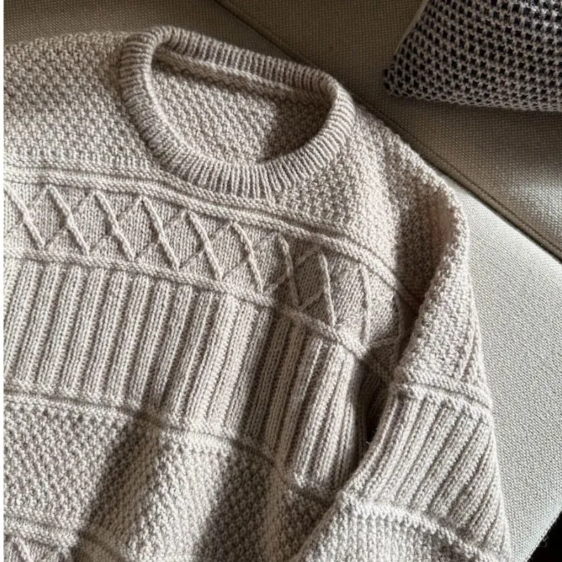 Ingrid Sweater Man by PetiteKnit Yarn and Physical Pattern Bundle