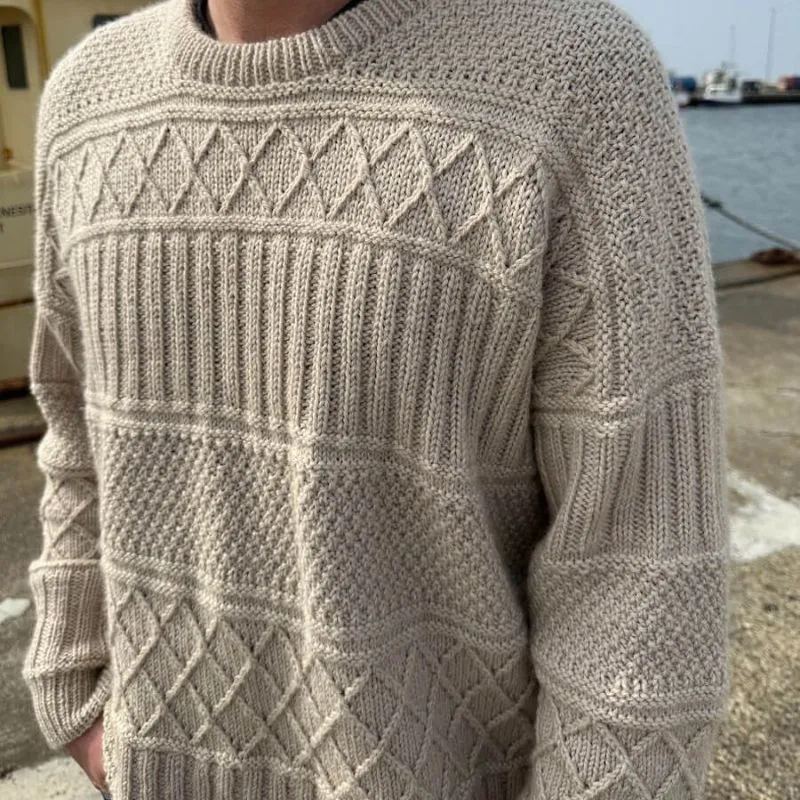 Ingrid Sweater Man by PetiteKnit Yarn and Physical Pattern Bundle