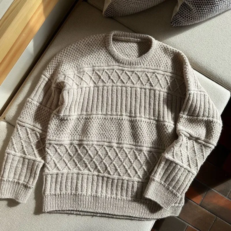 Ingrid Sweater Man by PetiteKnit Yarn and Physical Pattern Bundle