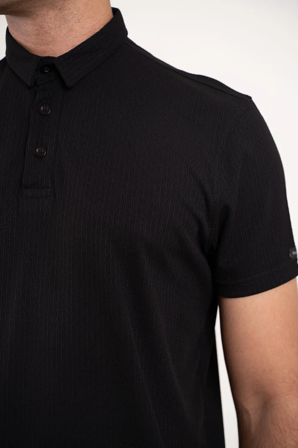 Inspiro Black Polo Tshirt For Men