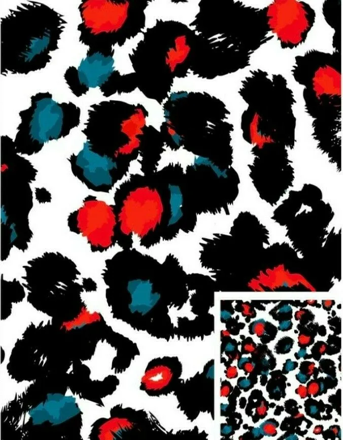 Ivory Animal Abstract 2 way jersey stretch dress fabric M1523