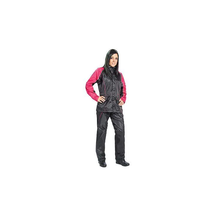 Joe Rocket 'RS-2' Womens Black/Pink Rain Suit