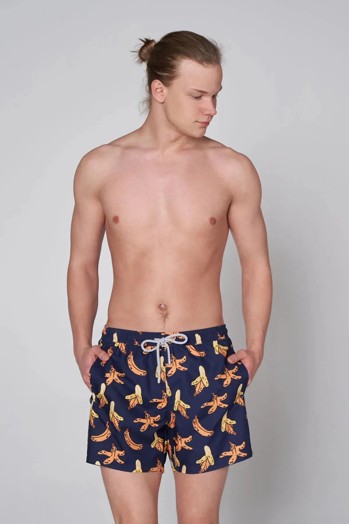 John Frank Men's Patterned Printed Swim Shorts