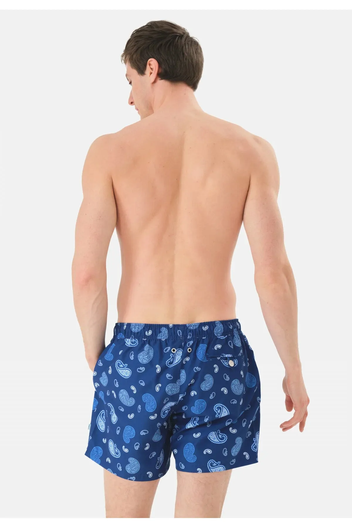 John Frank Men's Patterned Printed Swim Shorts