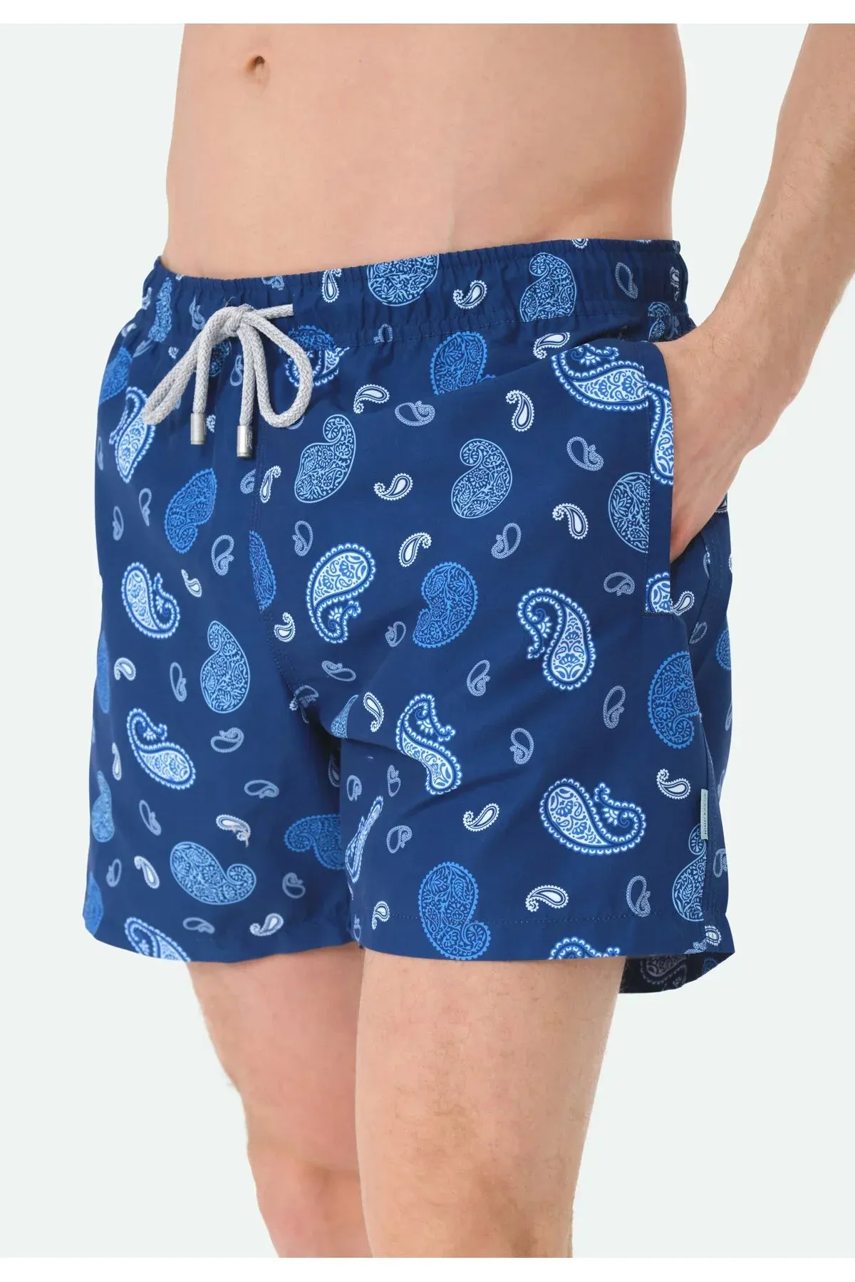 John Frank Men's Patterned Printed Swim Shorts