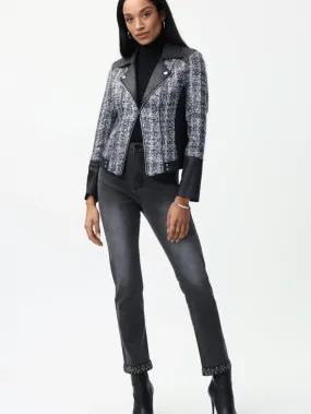 Joseph Ribkoff T Black And Silver Boucle Jacket 224944 196