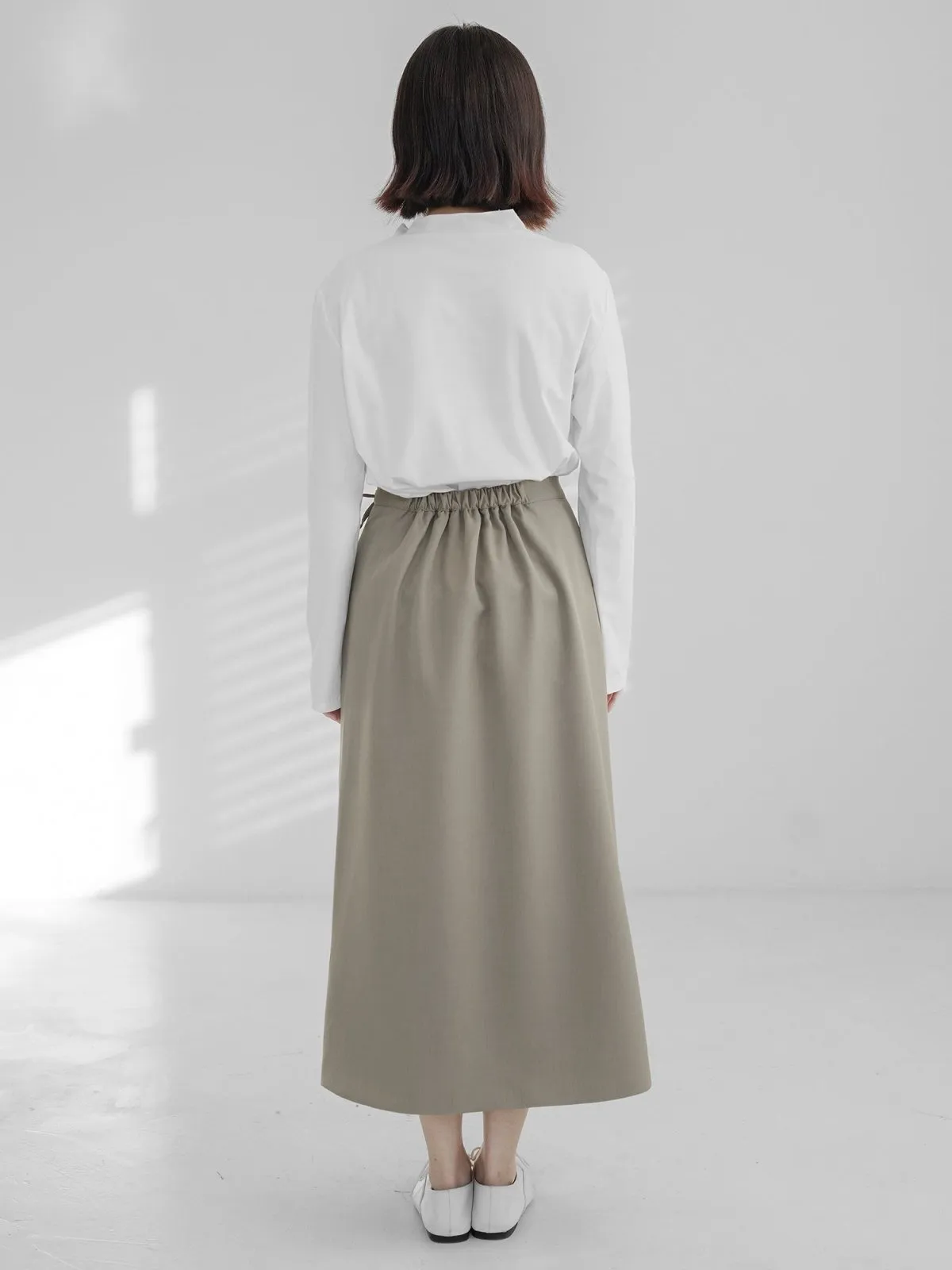 Joy Tie-detail Midi Skirt (Long/ Short ver.)