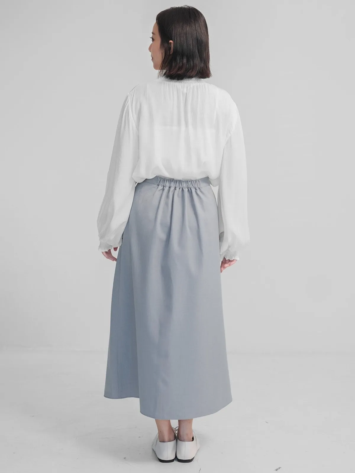 Joy Tie-detail Midi Skirt (Long/ Short ver.)