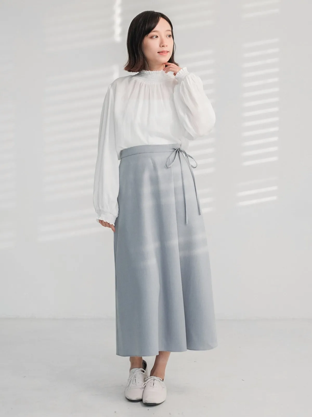 Joy Tie-detail Midi Skirt (Long/ Short ver.)