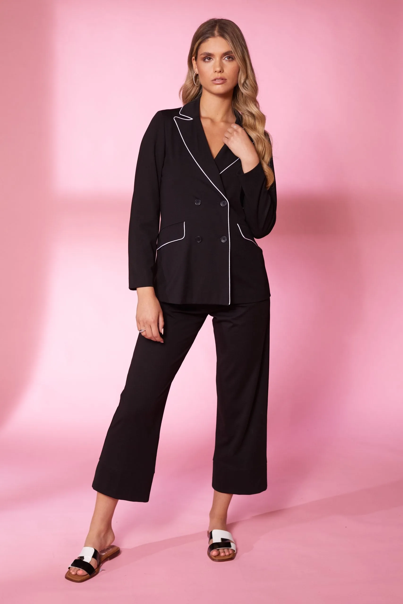 Kate Cooper Jacket with Contrast Piping cs24147