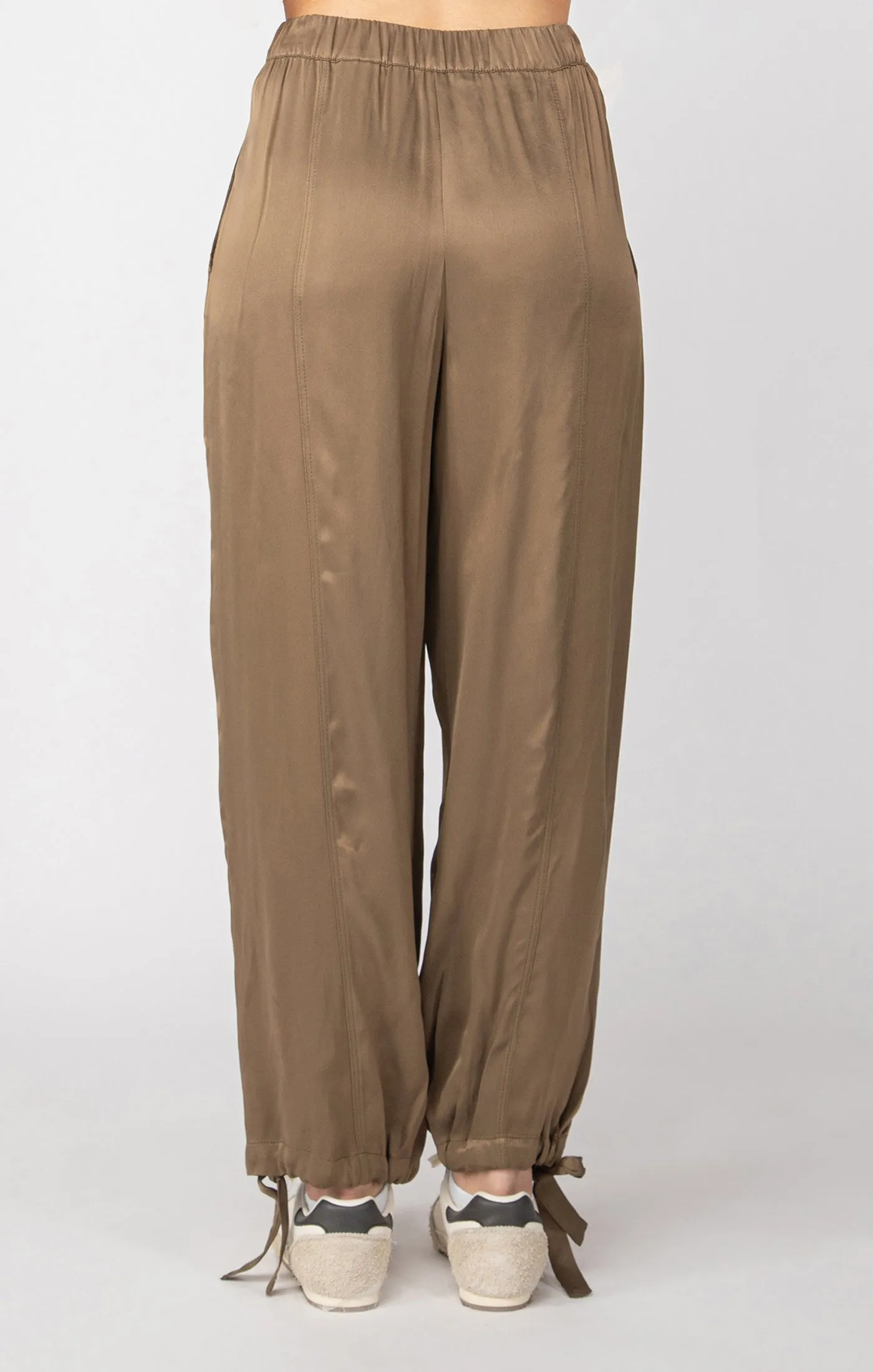 Kerri Tie Cuff Satin Pants