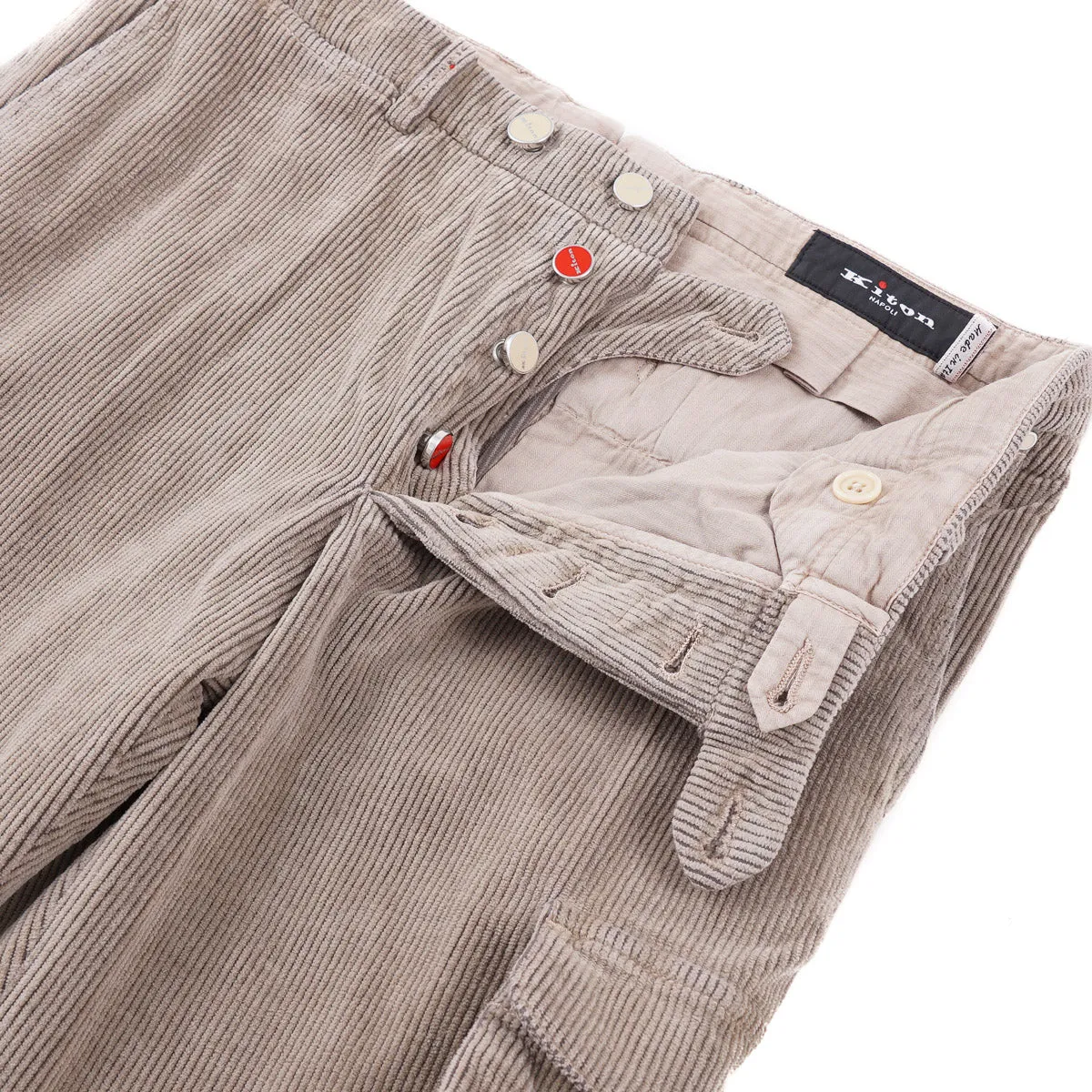 Kiton Corduroy Pants with Cargo Pockets