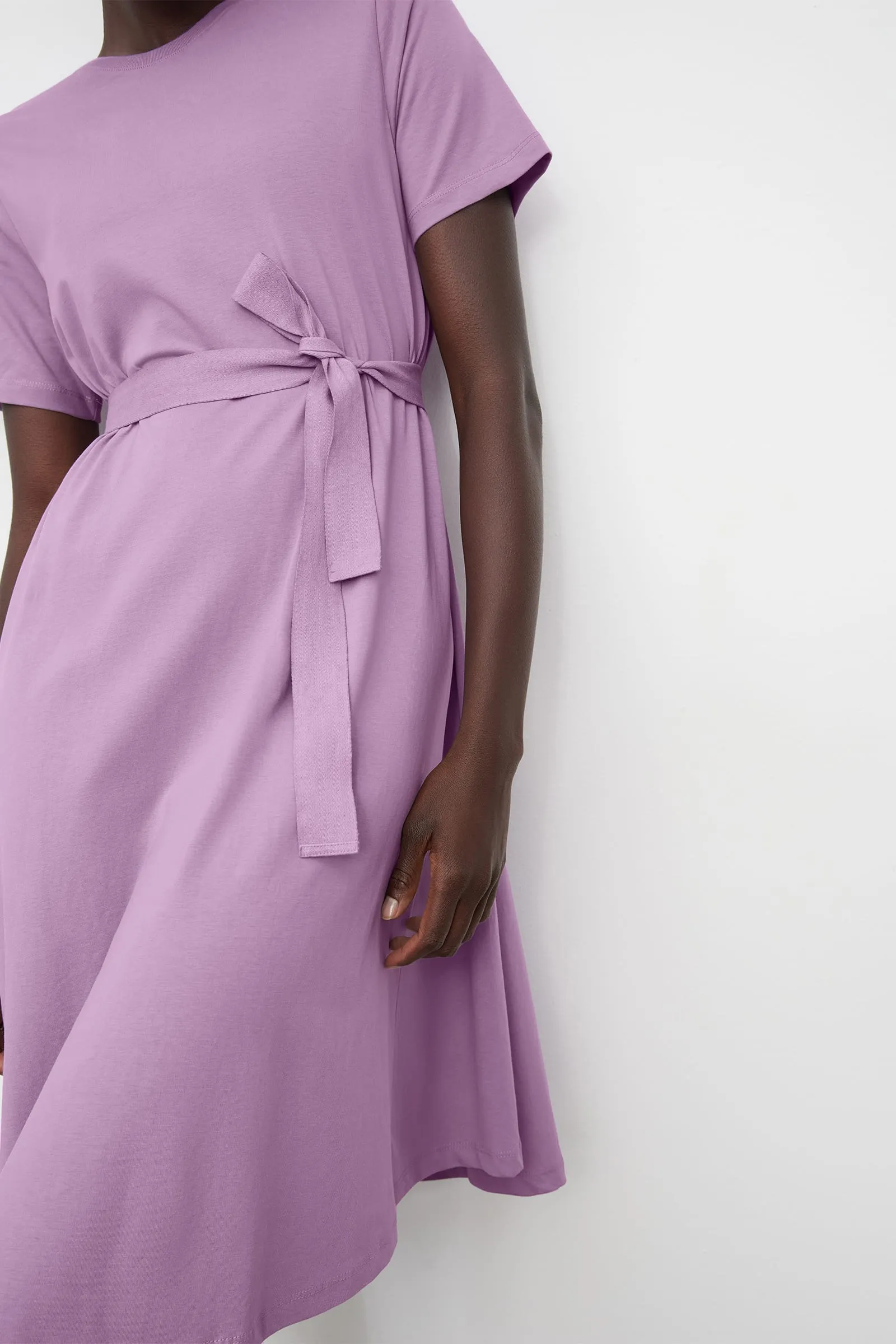 Kowtow Classic A-Line Tee Dress - Lavender