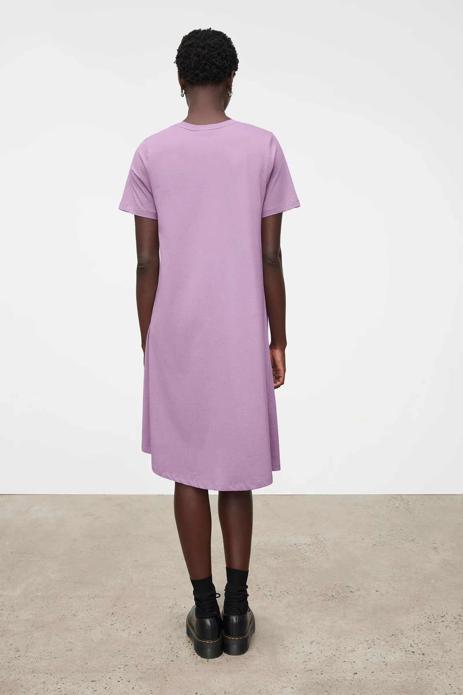 Kowtow Classic A-Line Tee Dress - Lavender