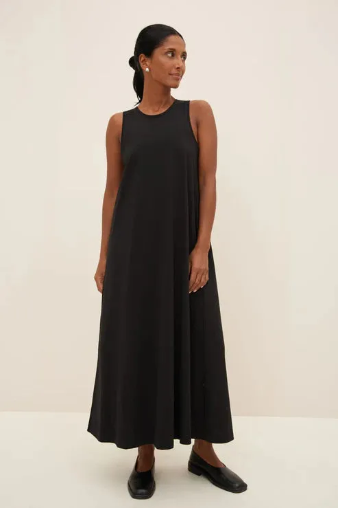 Kowtow Cross Back Dress - Knit Black BACK IN STOCK