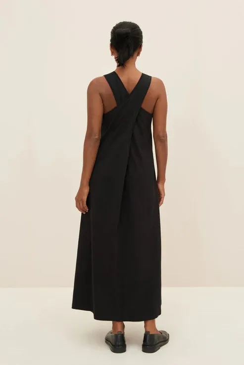 Kowtow Cross Back Dress - Knit Black BACK IN STOCK