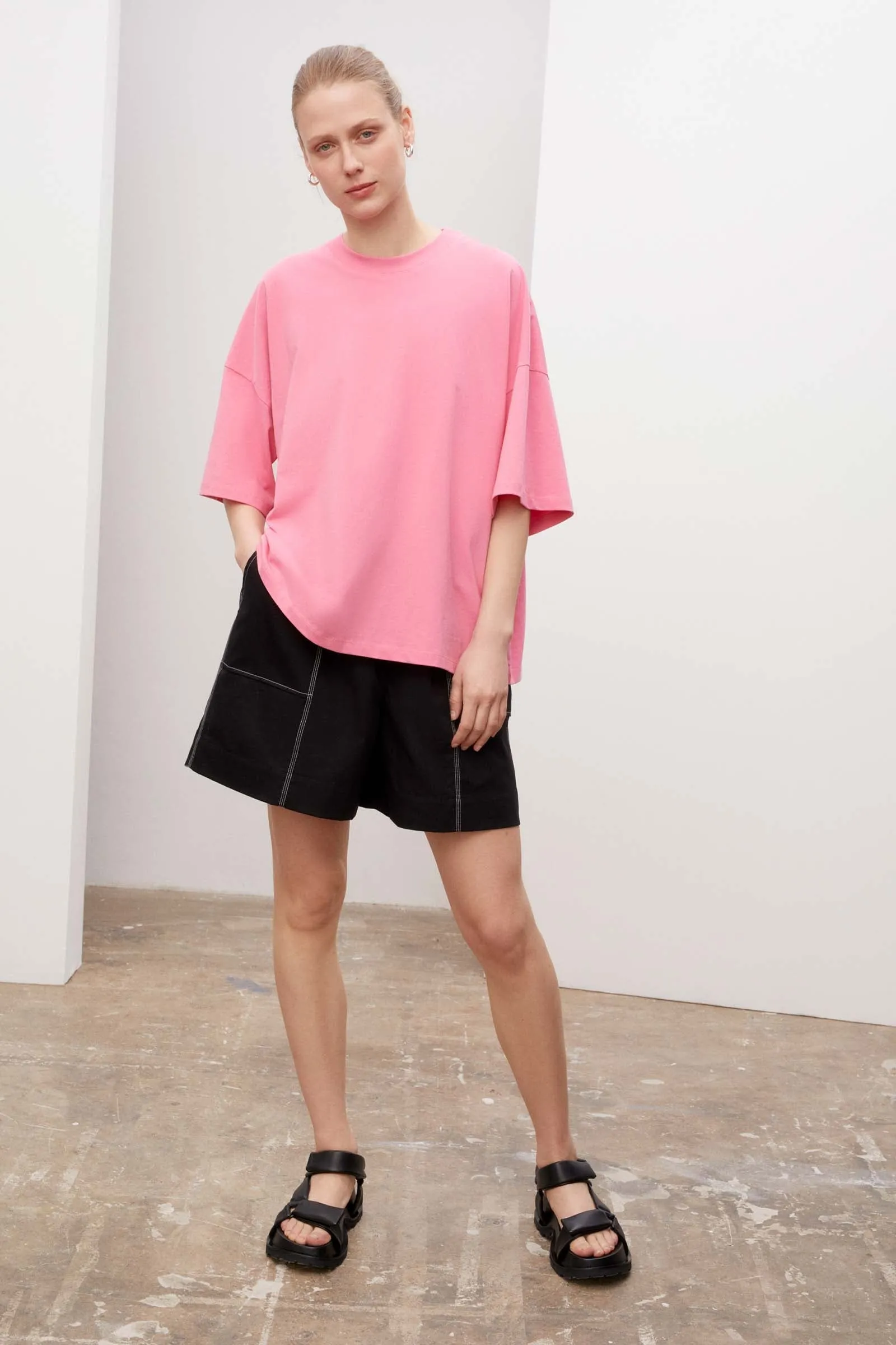 Kowtow Oversized Boxy Tee - Peony