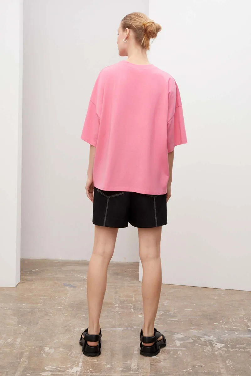 Kowtow Oversized Boxy Tee - Peony