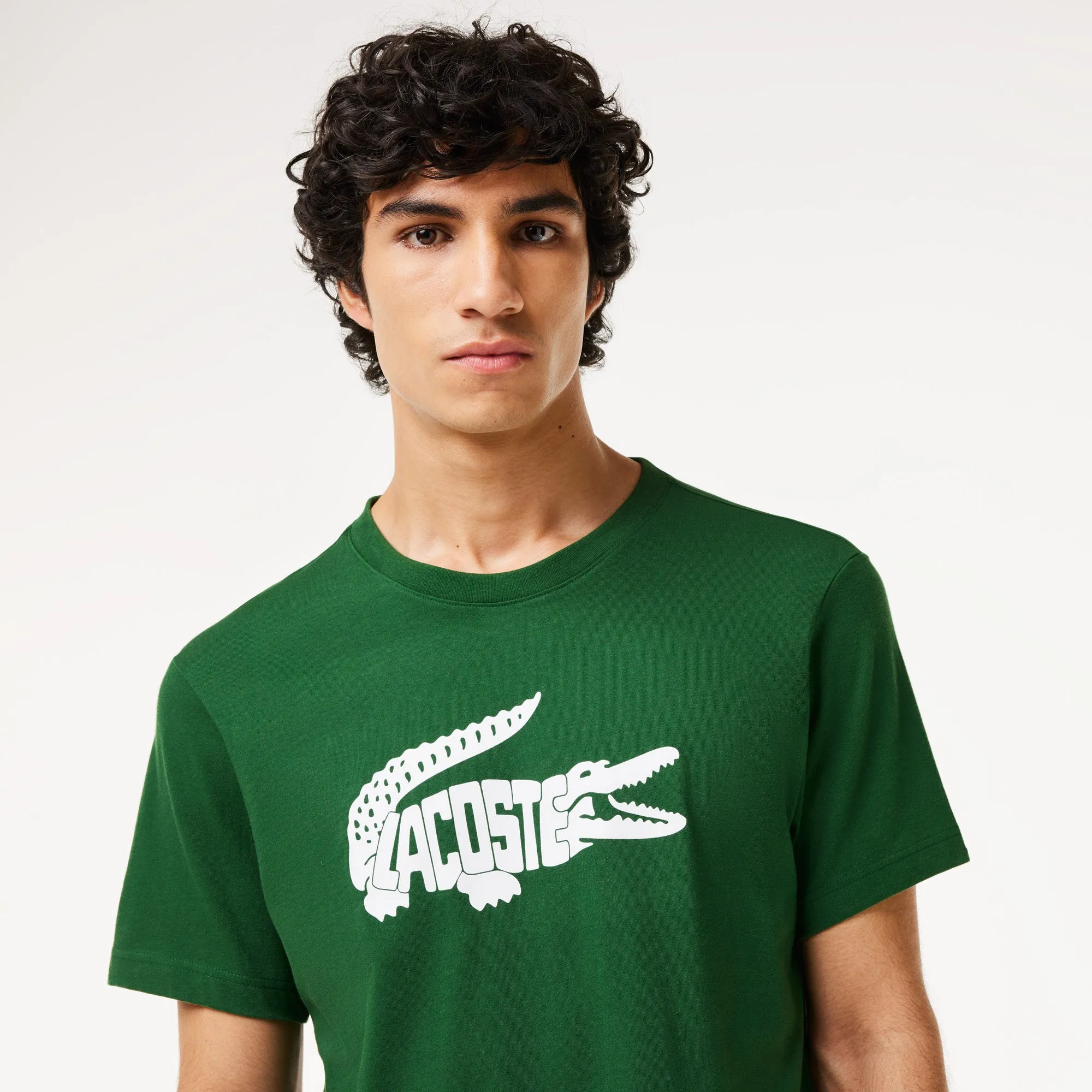 Lacoste Men's Sport Ultra-Dry Croc Print T-Shirt