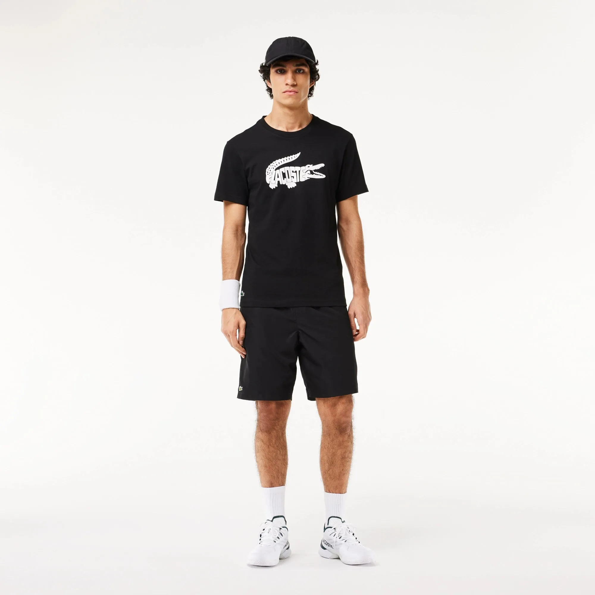 Lacoste Men's Sport Ultra-Dry Croc Print T-Shirt