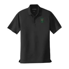 Lambda Chi Crest Black Performance Polo