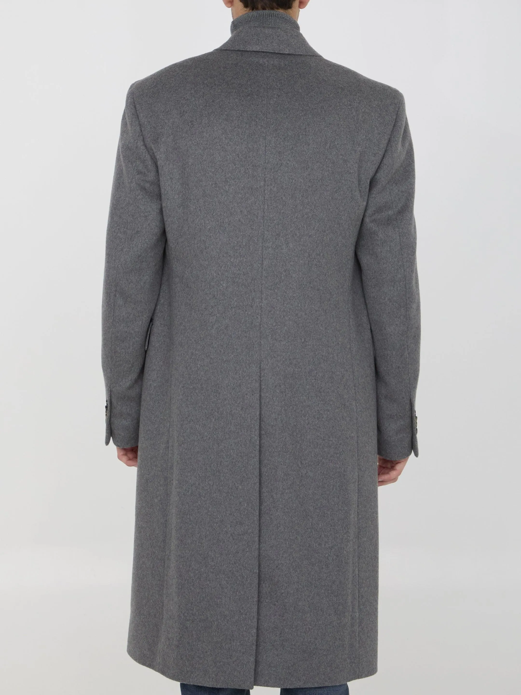 Lardini Classic Cashmere Coat in Gray