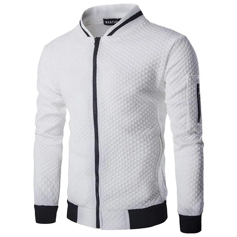 Leisure jacket for men with stand-up collar