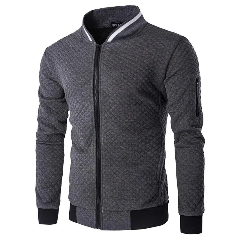 Leisure jacket for men with stand-up collar