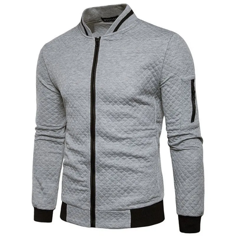 Leisure jacket for men with stand-up collar