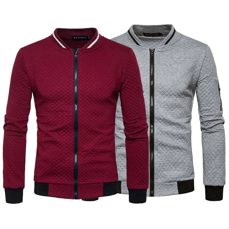 Leisure jacket for men with stand-up collar