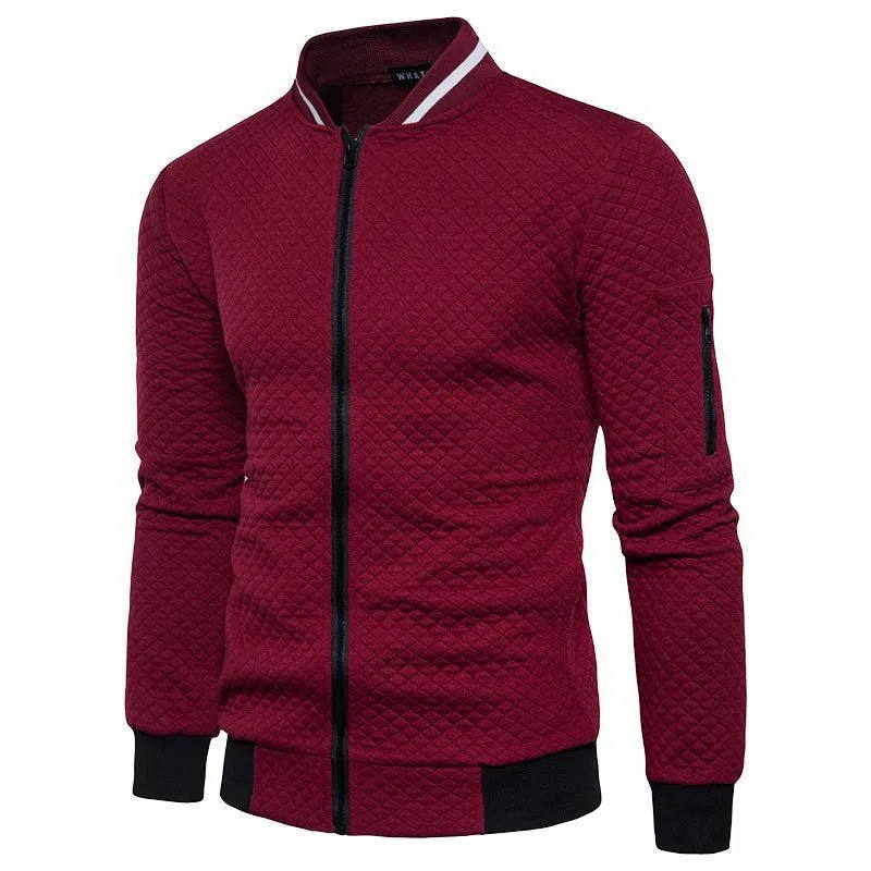 Leisure jacket for men with stand-up collar