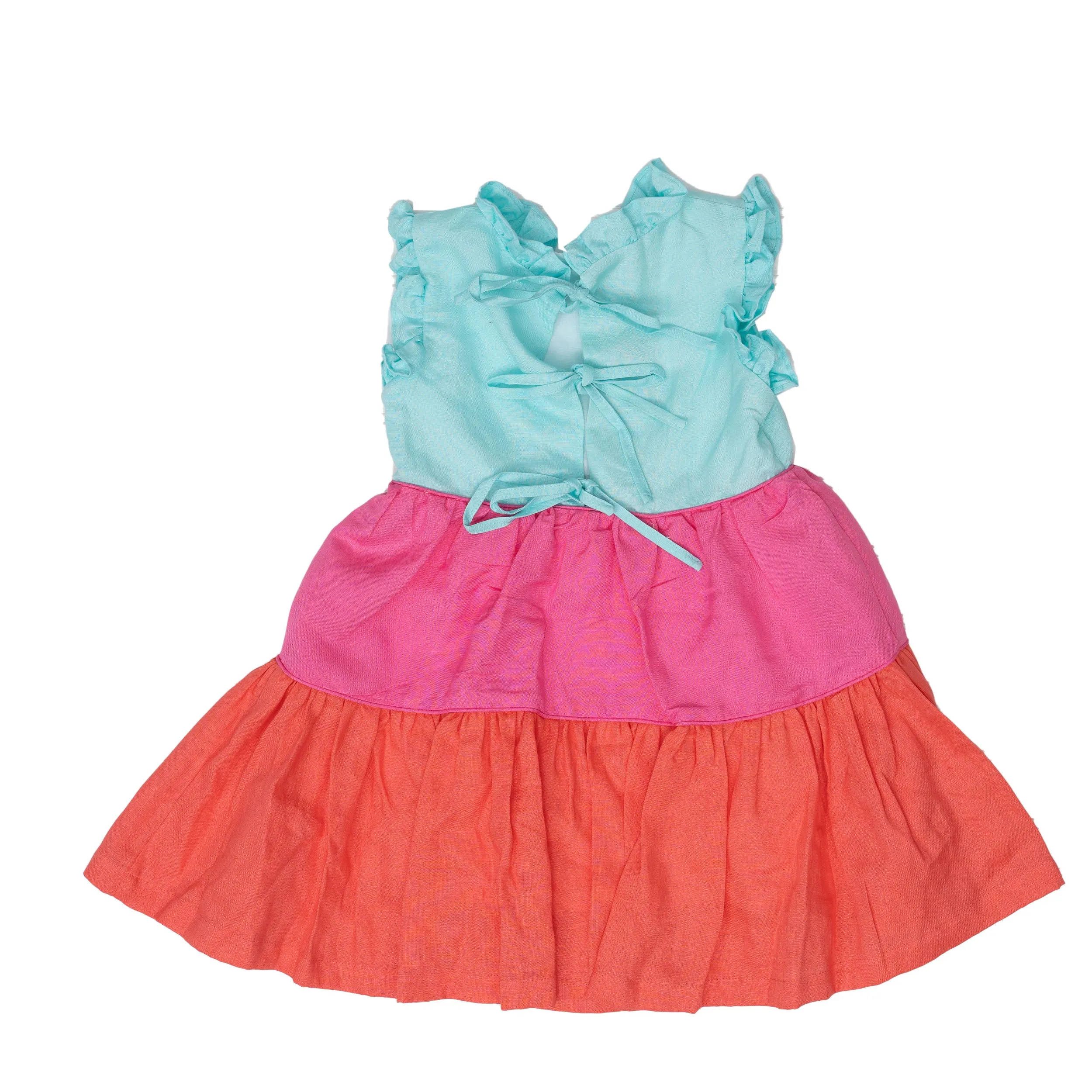 Linda Bright Tropics Tiered Dress