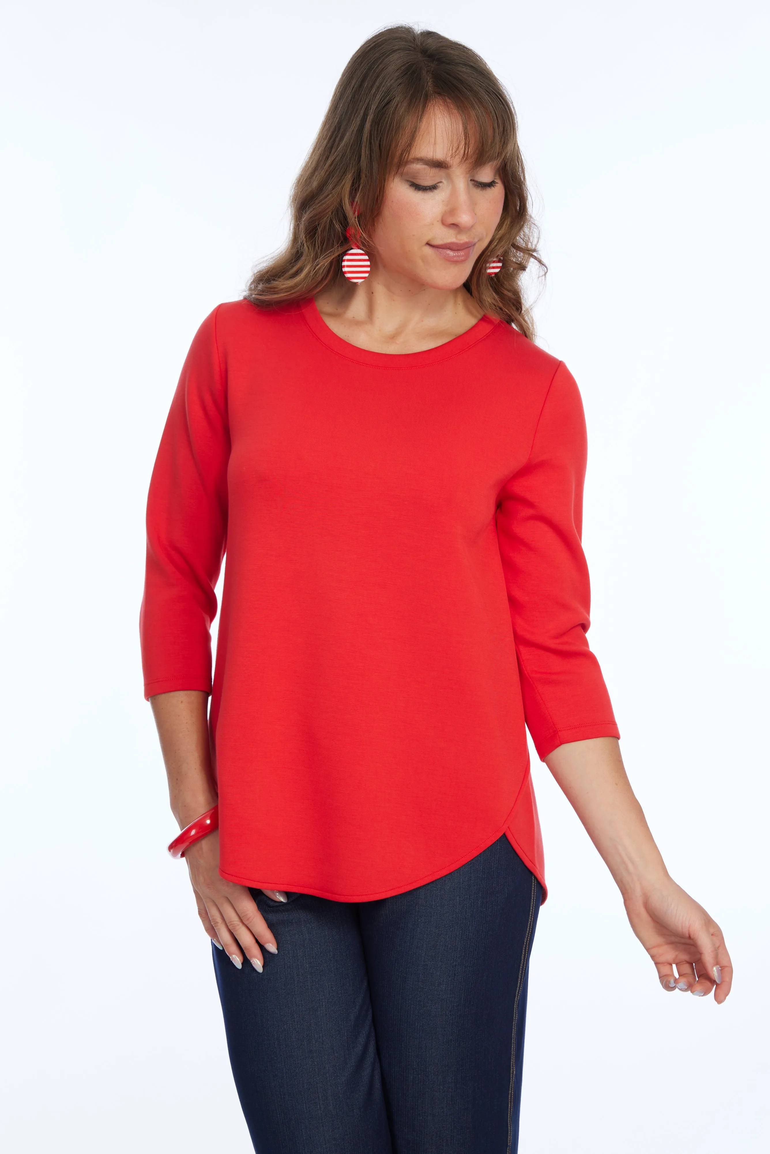 LIOR ZOFI Top Women's 3/4 Ponte Knit Top