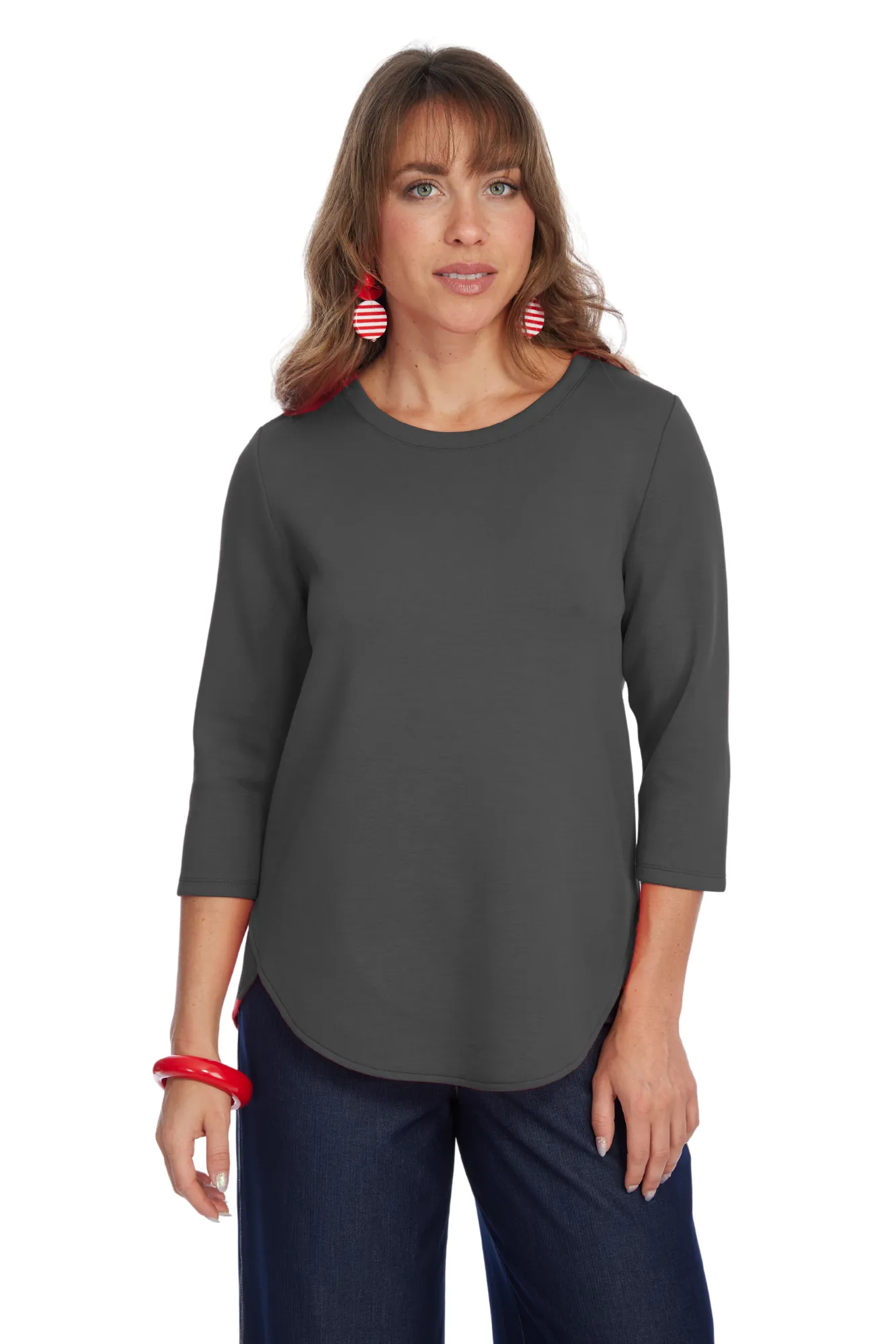 LIOR ZOFI Top Women's 3/4 Ponte Knit Top