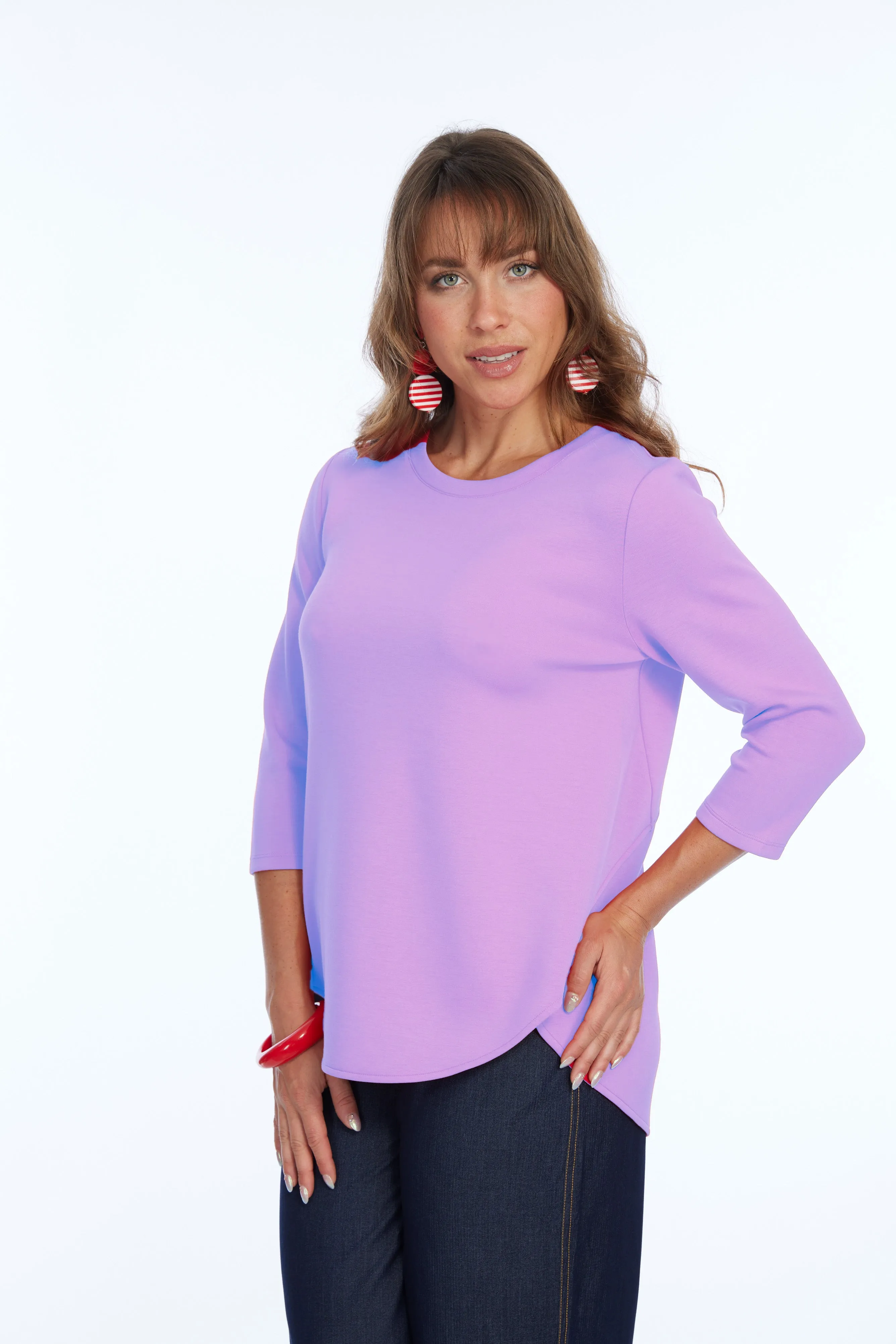 LIOR ZOFI Top Women's 3/4 Ponte Knit Top