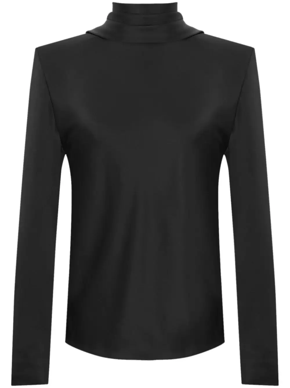 long-sleeve draped top