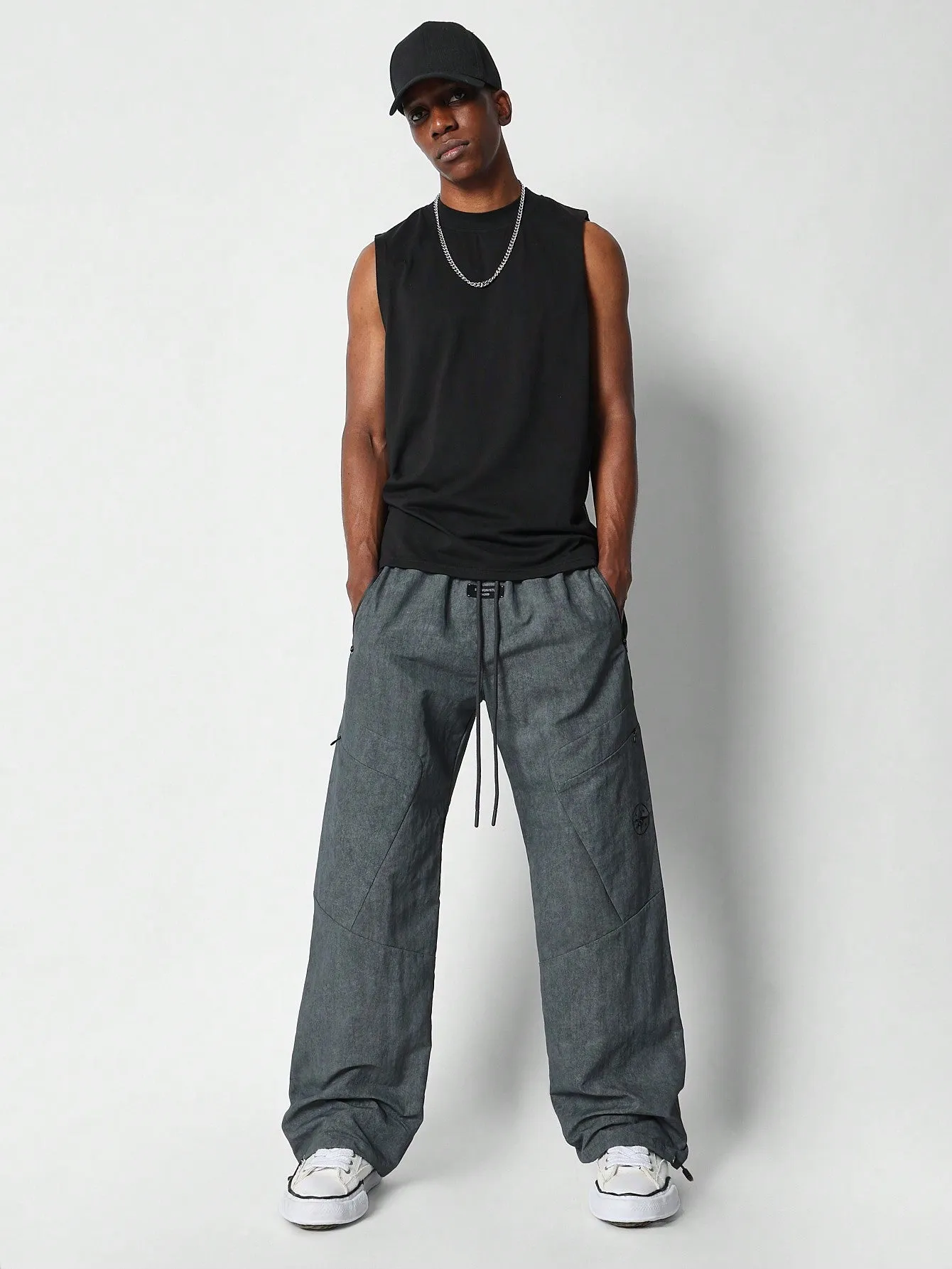 Loose Fit Cargo Pant With Drawcord