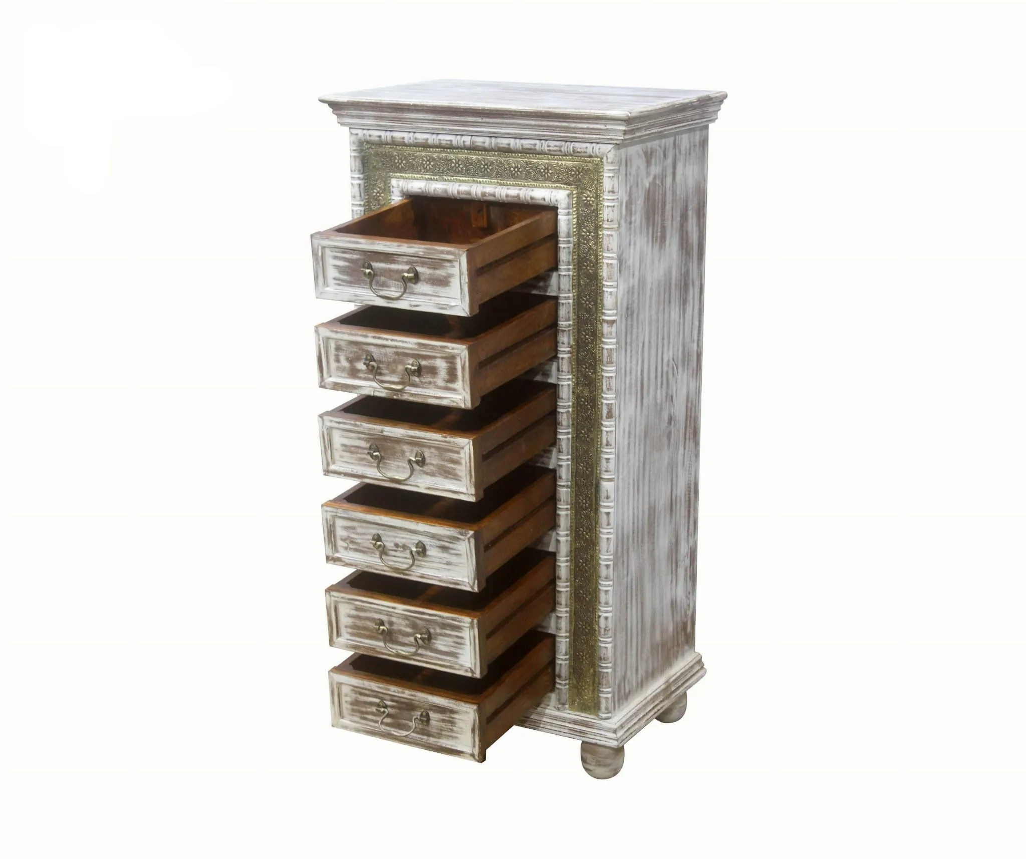 MADE TO ORDER Maharaja Wooden Chest of 6 Drawers 60x40x120 cm