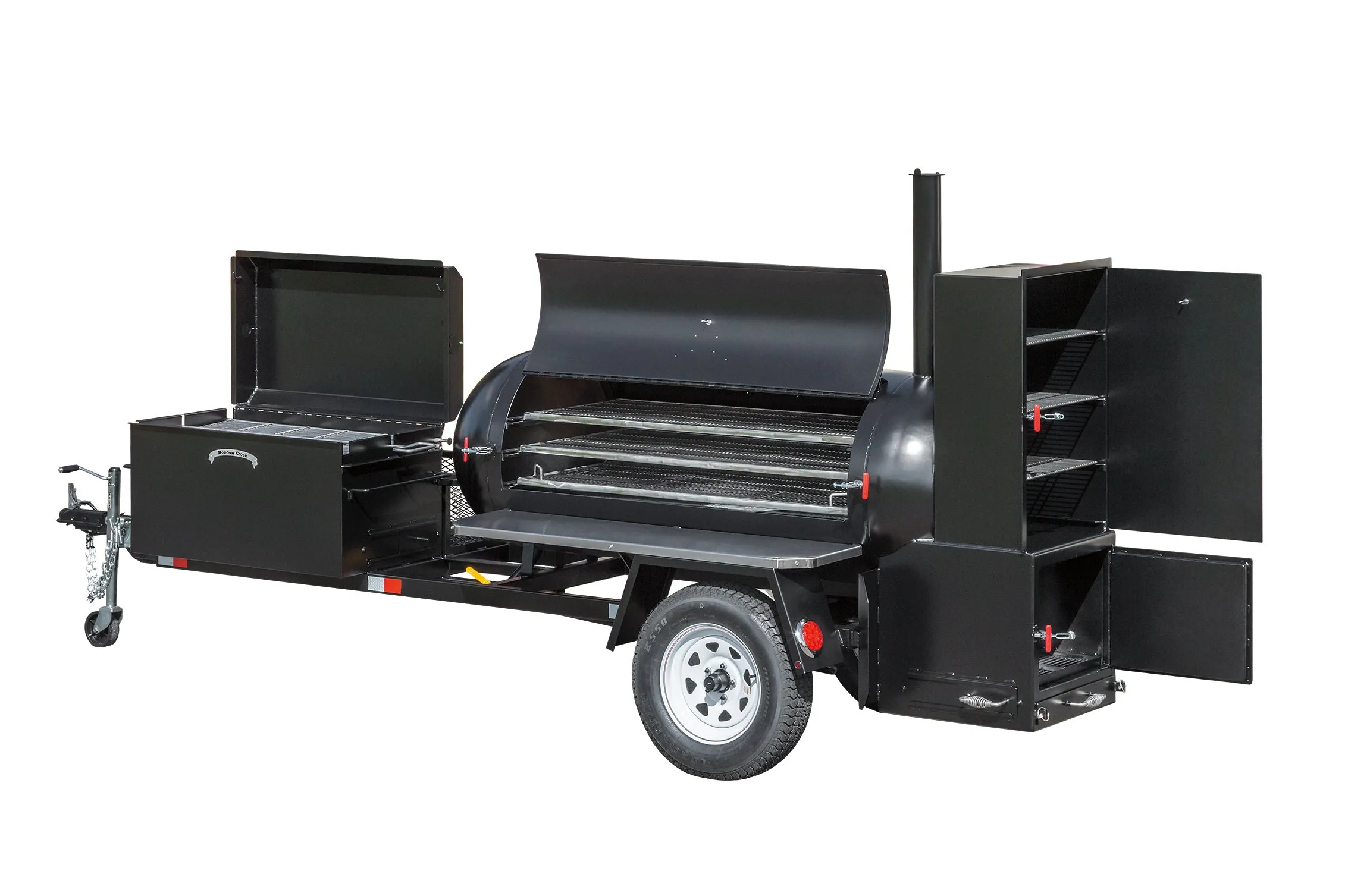 Meadow Creek TS-250 Barbeque Offset Smoker Trailer