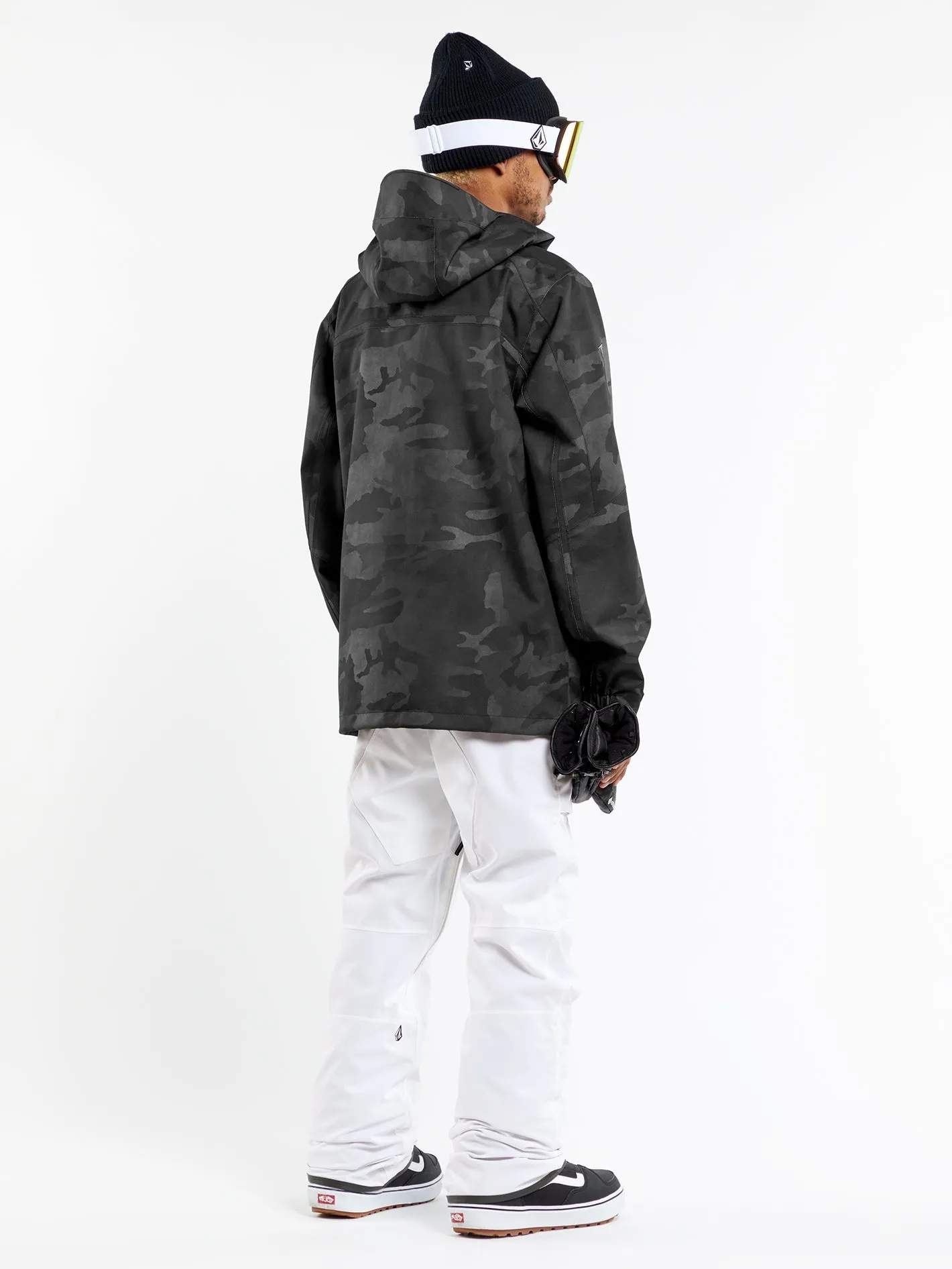 Mens Brighton Pullover Jacket - Black Camo