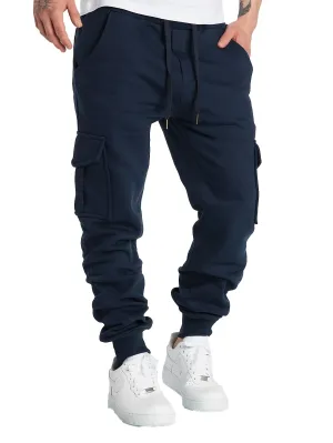 Men's Fleece Cargo Jogger Pants - Soft, Warm, Loose-Fit, Flap Pocket, Drawstring Waist, Trendy Design, Perfect for Winter Work and Casual Wear