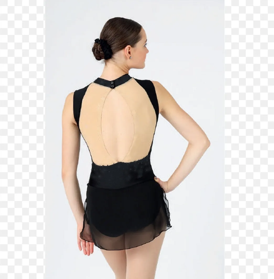 Mondor 615 figure Skating Dress(Plain Black)