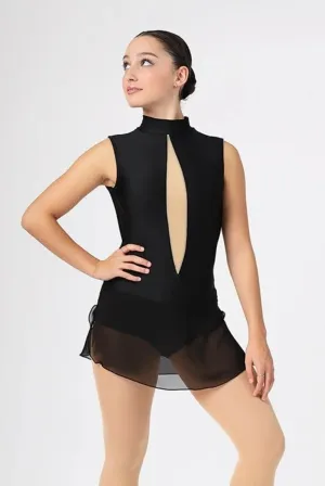 Mondor 615 figure Skating Dress(Plain Black)